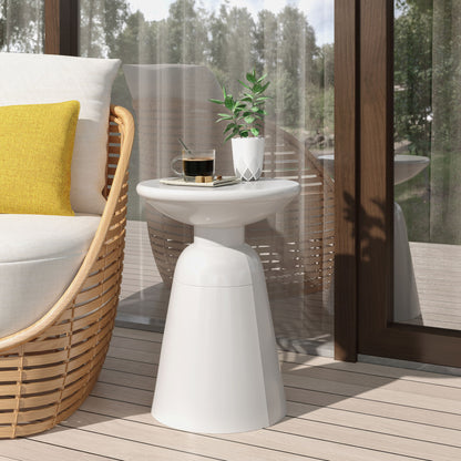 Outdoor Modern Metal End Large Table Noble House