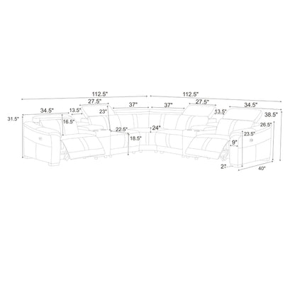 Modular Sectional & Recliner Seat And Adjustable Headrest Home Essentials