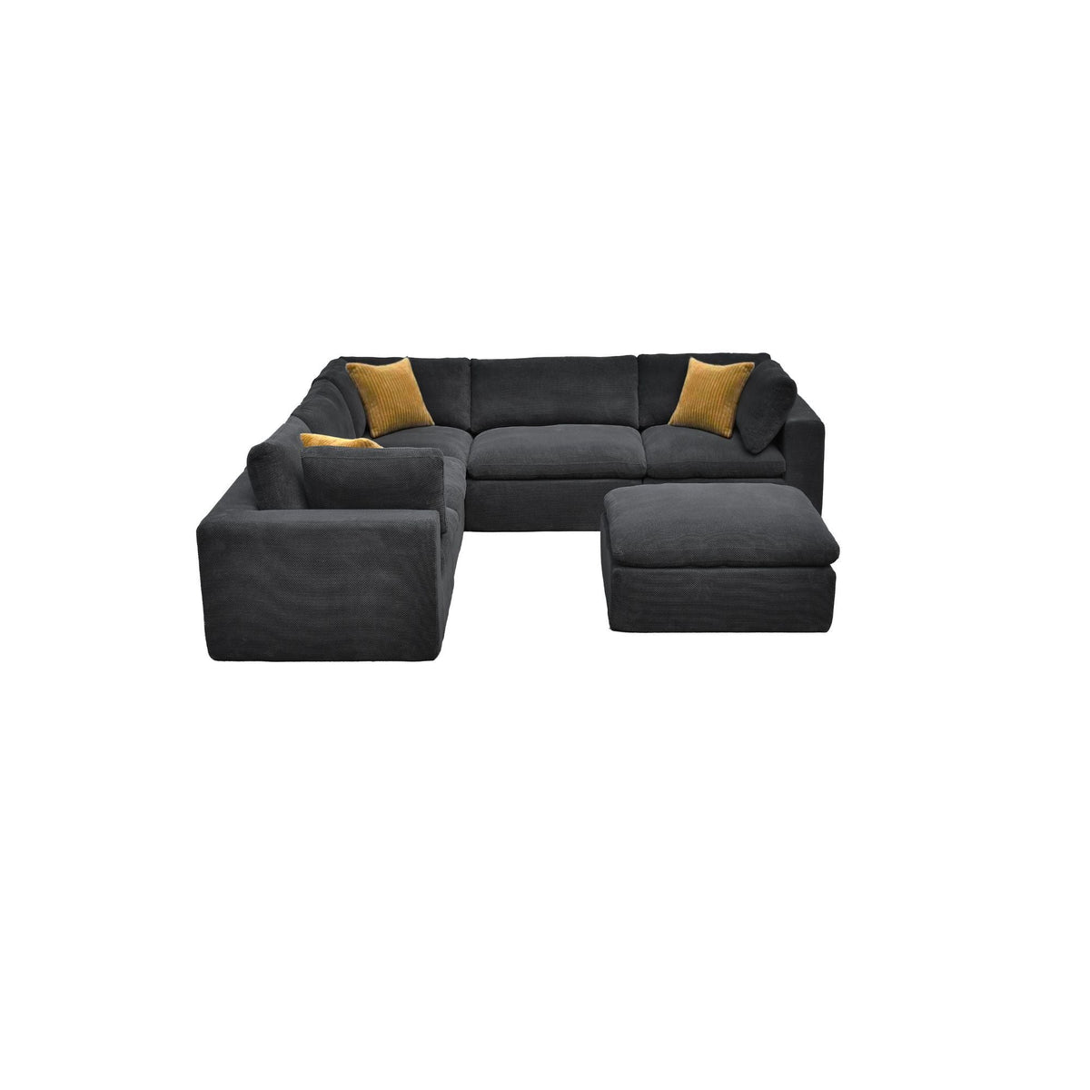 Custom Configuration Modular Sectional With Toss Pillows Home Essentials