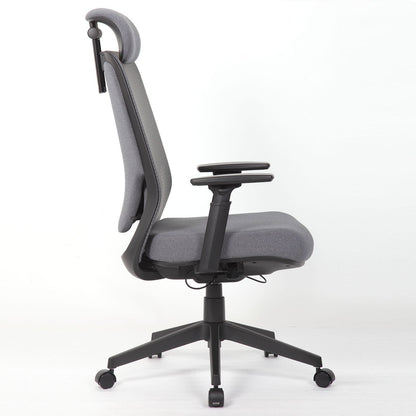 High Back Breathable Ergonomic Office Chair With Adjustable Headrest & 5D Armrest, Height Adjustable Swivel - Antique Gray Home Essentials