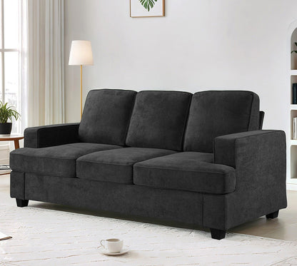 Modern Sofa, Comfortable 3 Seater Couch With Deep Seating, Loose Back Cushions, Wide Arms US Pride