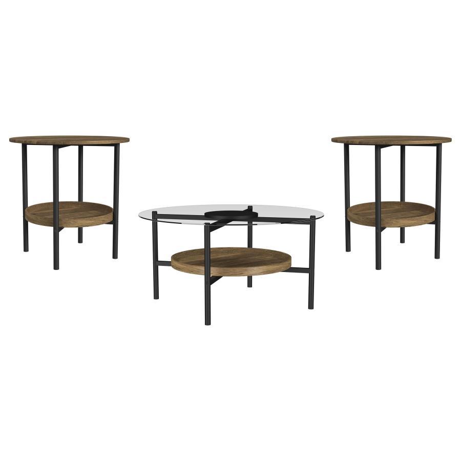 Delfin - Round Coffee Table Set Coaster Fine Furniture