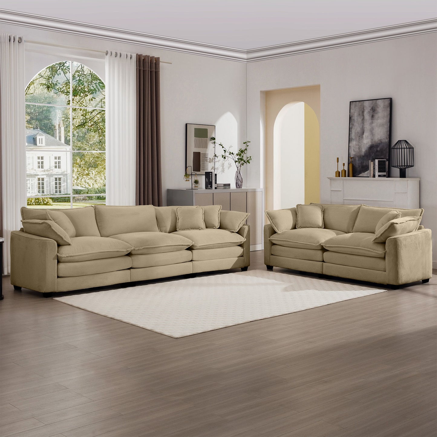 Elegant Oversized Sectional Sofa Set With Deep Seats And Flexible Layout Home Essentials