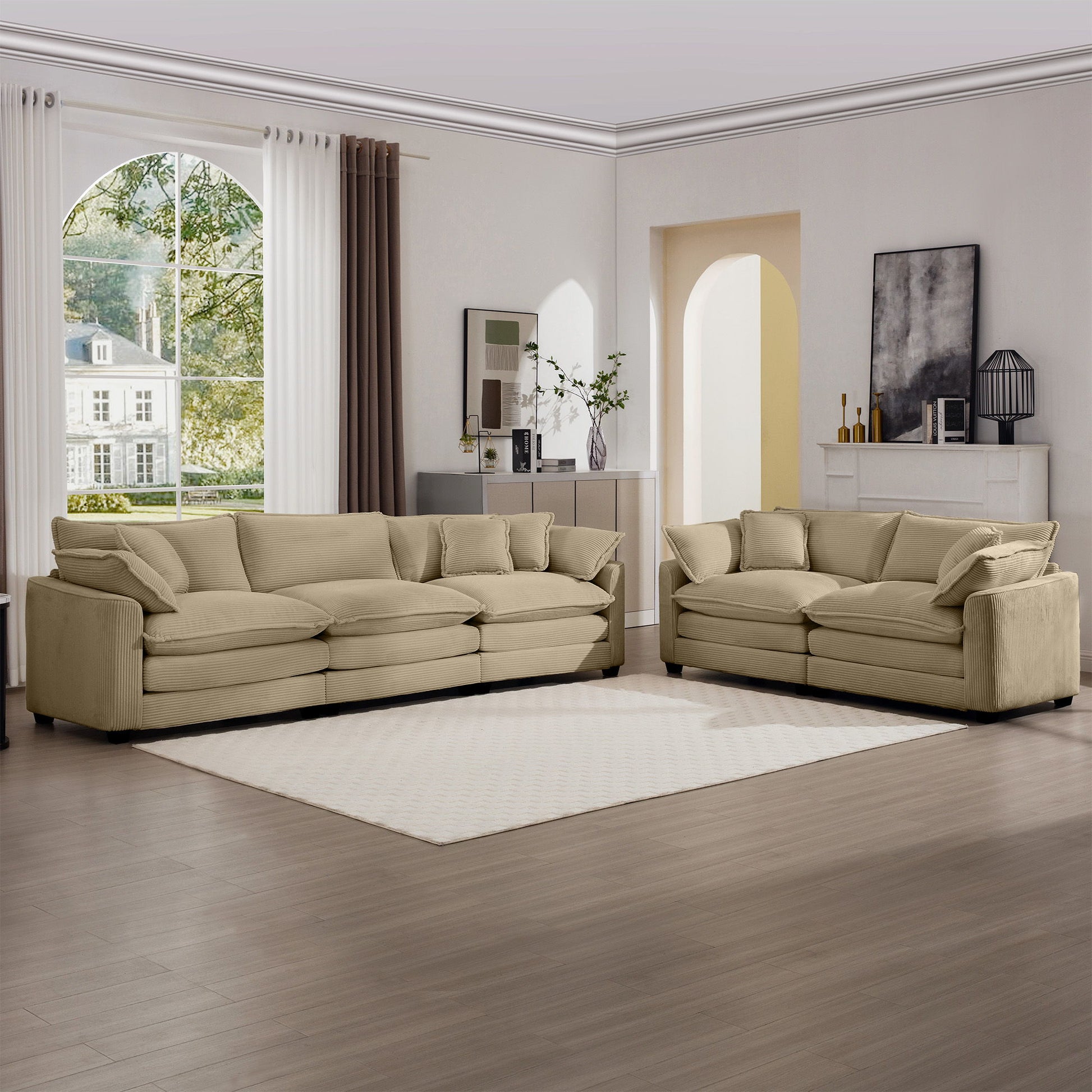Elegant Oversized Sectional Sofa Set With Deep Seats And Flexible Layout Home Essentials