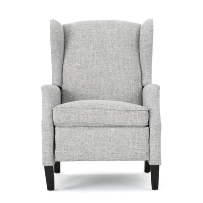 Westeros Wing Back Fabric Upholstered Recliner Noble House
