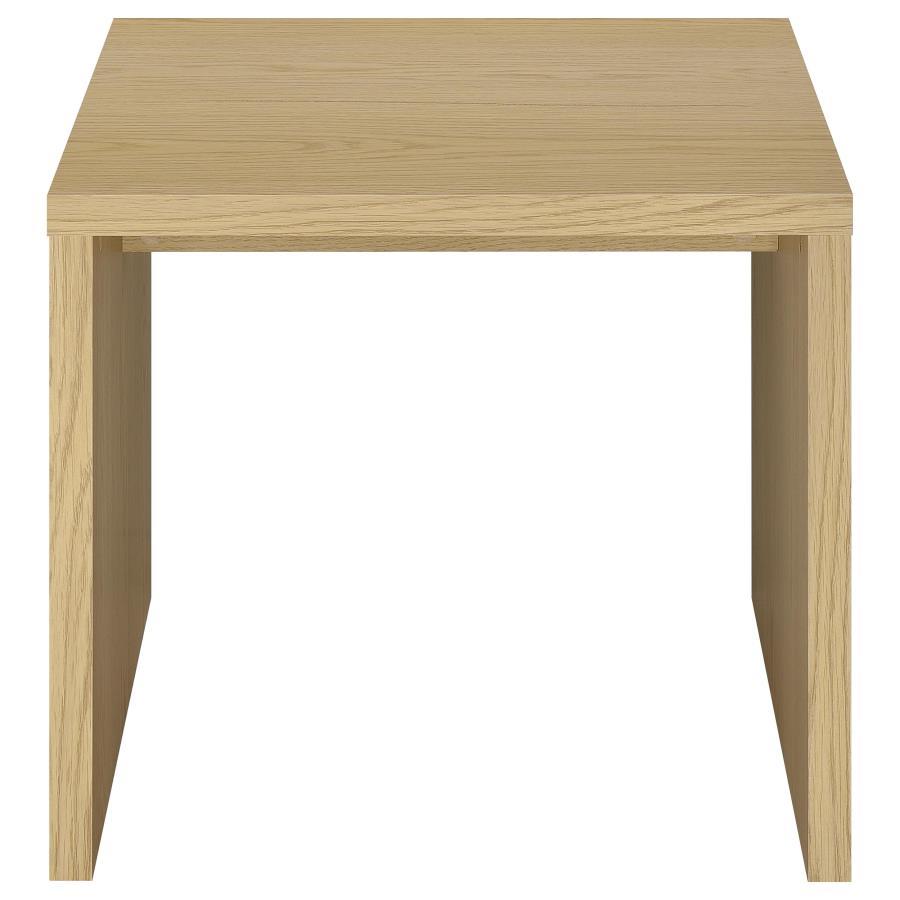 Canoga - Engineered Wood Accent Side End Table - Light Oak Coaster Fine Furniture