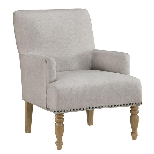 Alice - Upholstered Arm Chair With Nailheads - Beige Ridgecrest Home