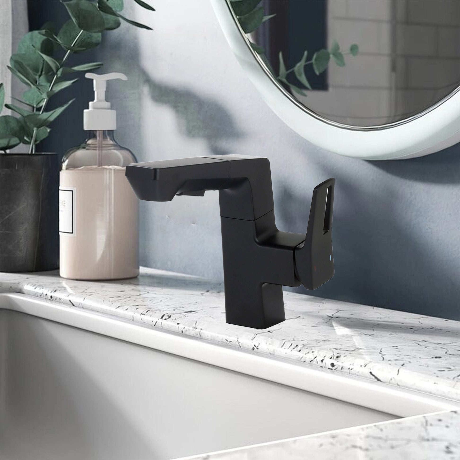 Modern Smart LED Bathroom Faucet With Temperature Digital Display And Pull Down Sprayer Daily Nest