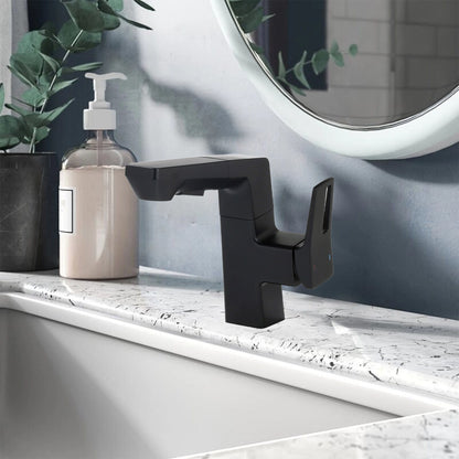 Modern Smart LED Bathroom Faucet With Temperature Digital Display And Pull Down Sprayer Daily Nest