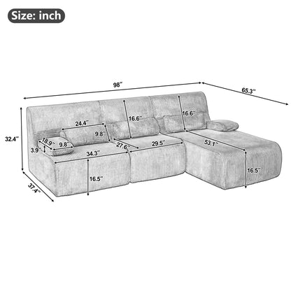 Oversized Sectional Sofa, Living Room Seating With Modular Design Hearth and Haven