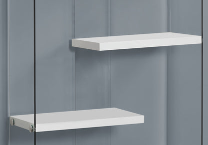 Bookshelf, Bookcase, Etagere, 5 Tier, Office, Glossy Contemporary & Modern - White 8th Street