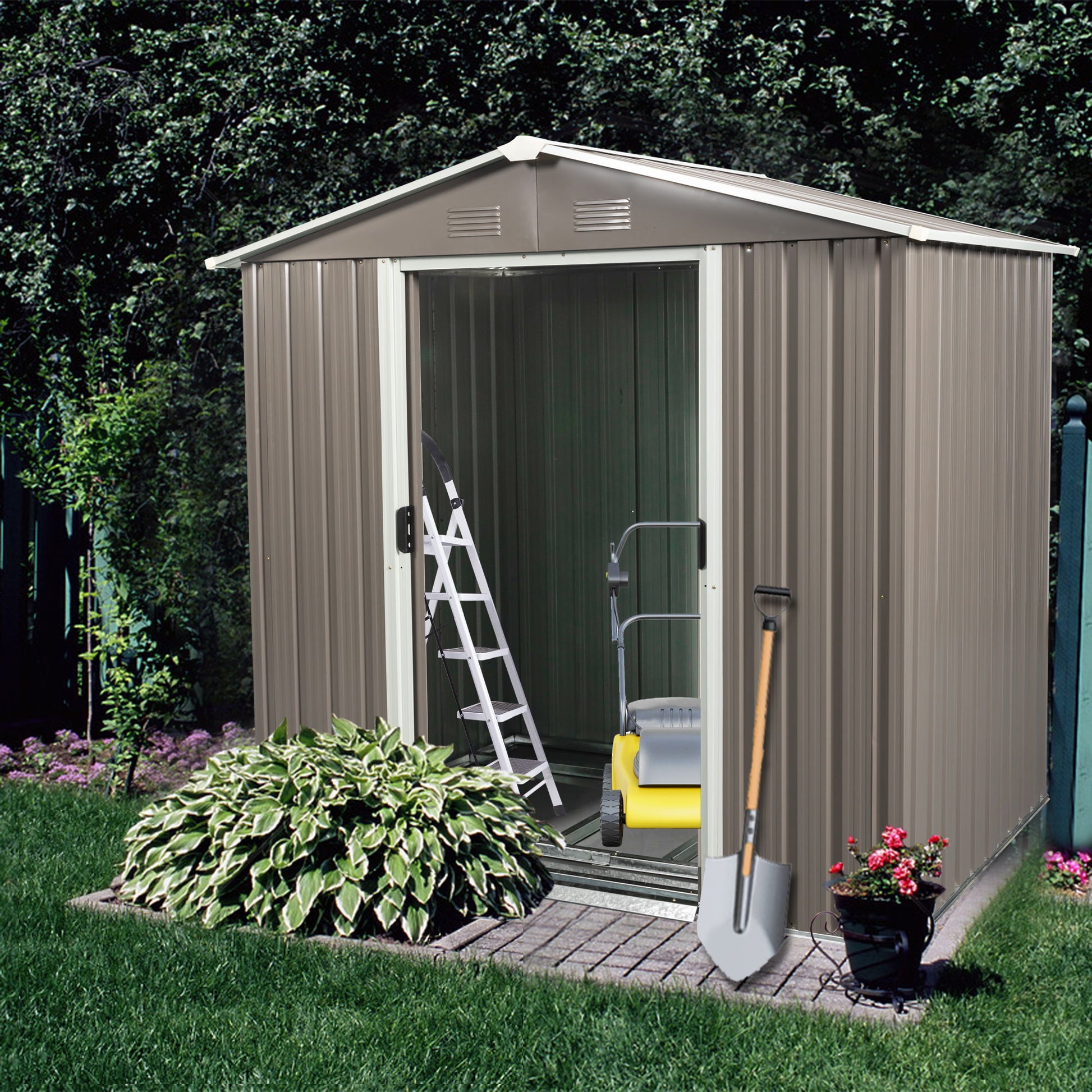 Outdoor Metal Storage Shed Daily Nest