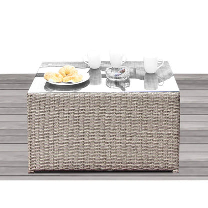 Outdoor Wicker Sectional With Weather Resistant Cushions And Table LSI Patio Furniture