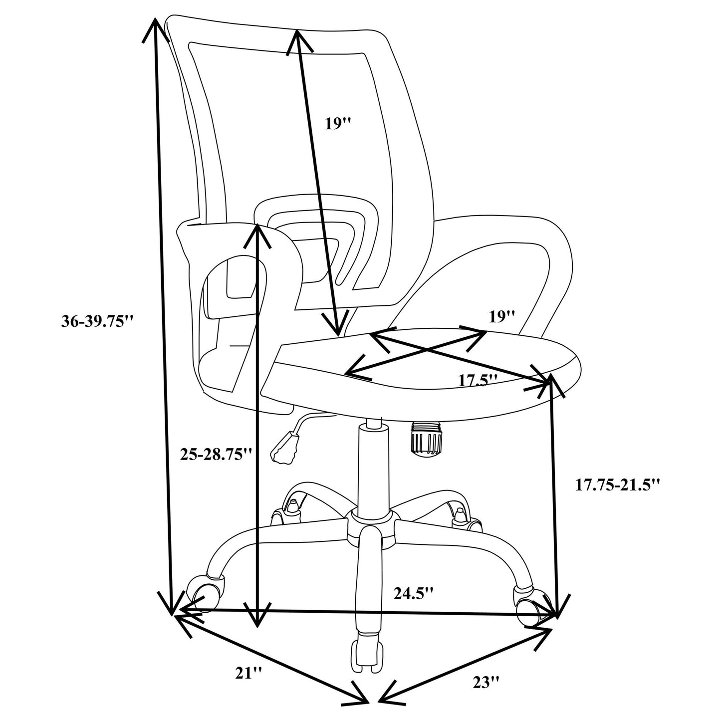 Anaheim - Adjustable Office Chair Furniture Max