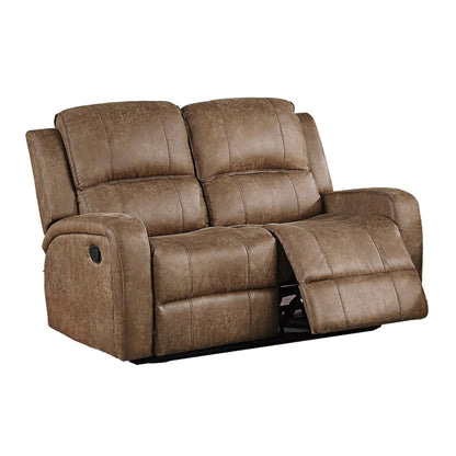 Manual Reclining Loveseat With Horizontal And Vertical Tufting Home Essentials