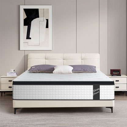 12" Hybrid Mattress Individual Pocket Spring, 7 Zoned Memory Foam Home Essentials