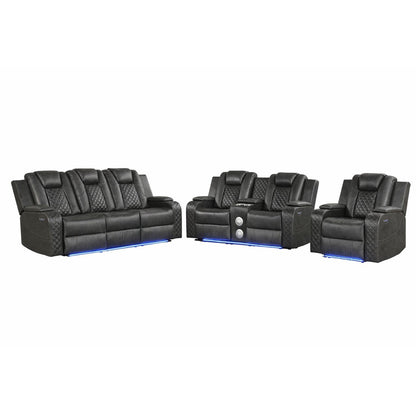 Benz - LED & Power Recliner With Adjustable Headrests And Ambient LED Lighting Matrix Furniture Group