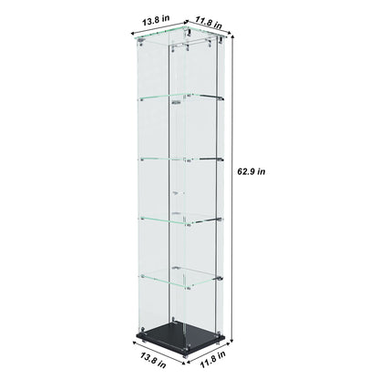 Premium 5 Tier Glass Display Case With 5 Dynamic LED Modes Home Essentials