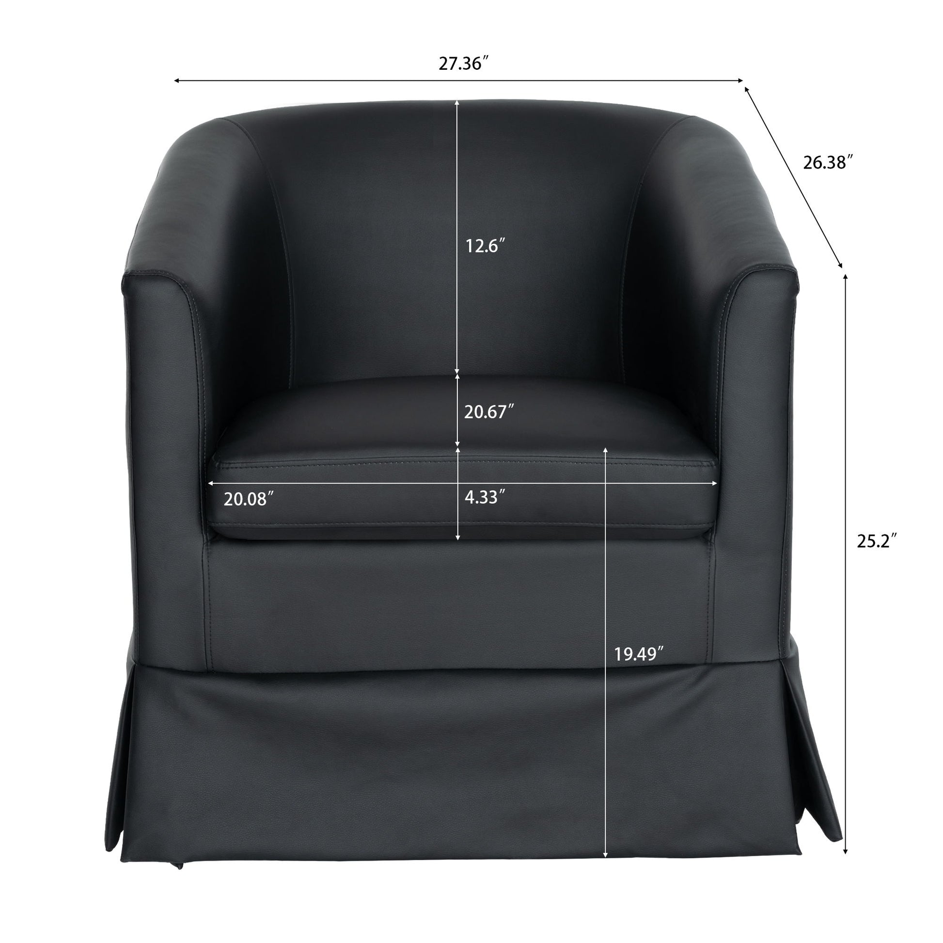 27.36" Wide Swivel Chair Home Essentials