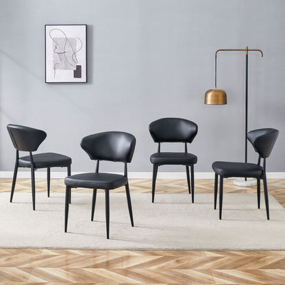 Minimalist Ergonomic Dining Chair With Curved Backres (Set of 4) Home Essentials