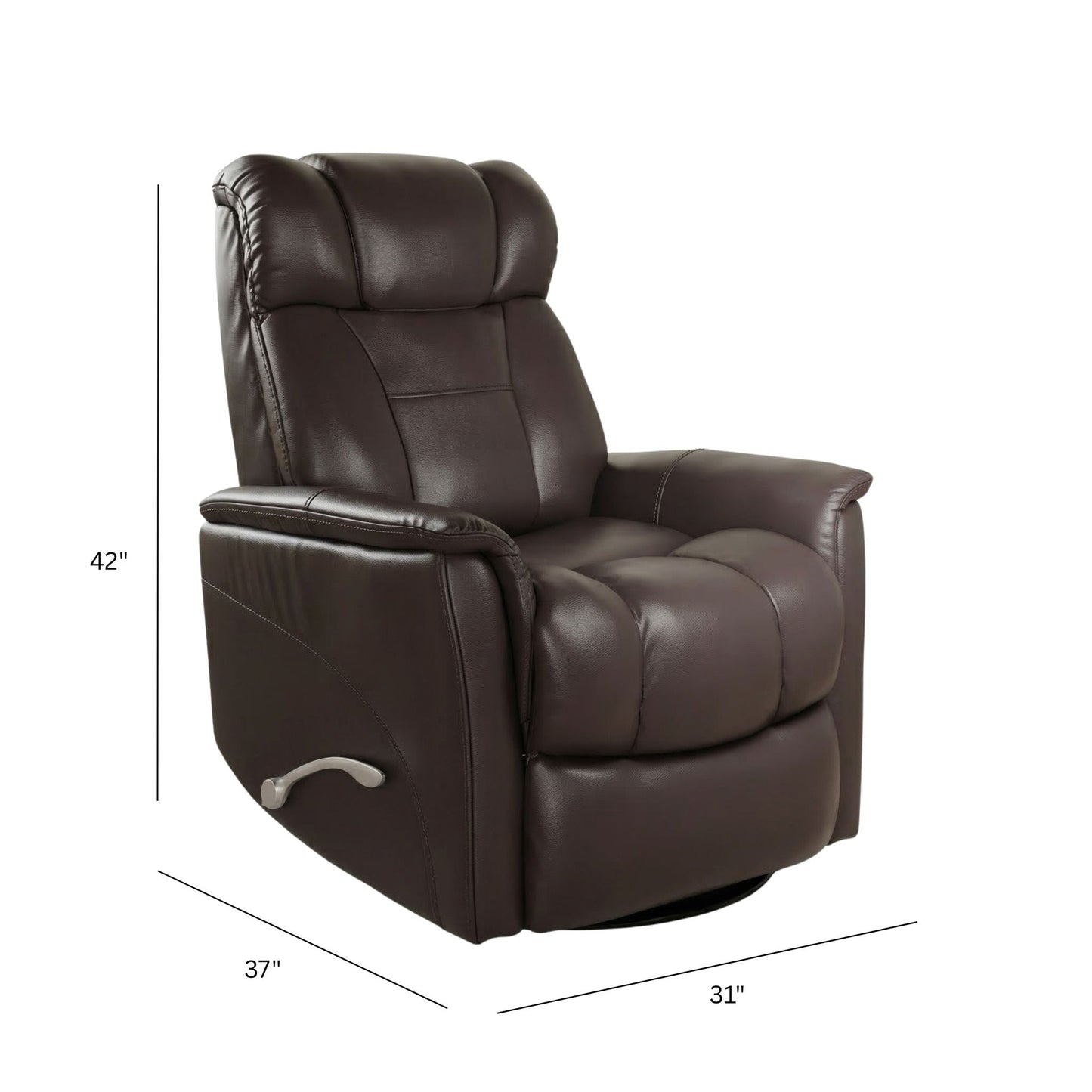 Bentley - Swivel Glider Recliner With Manual Adjustable Headrest & Footrest Home Essentials