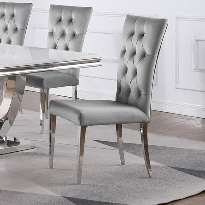 Kerwin - Velvet Upholstered Dining Side Chair (Set of 2) CoasterElevations