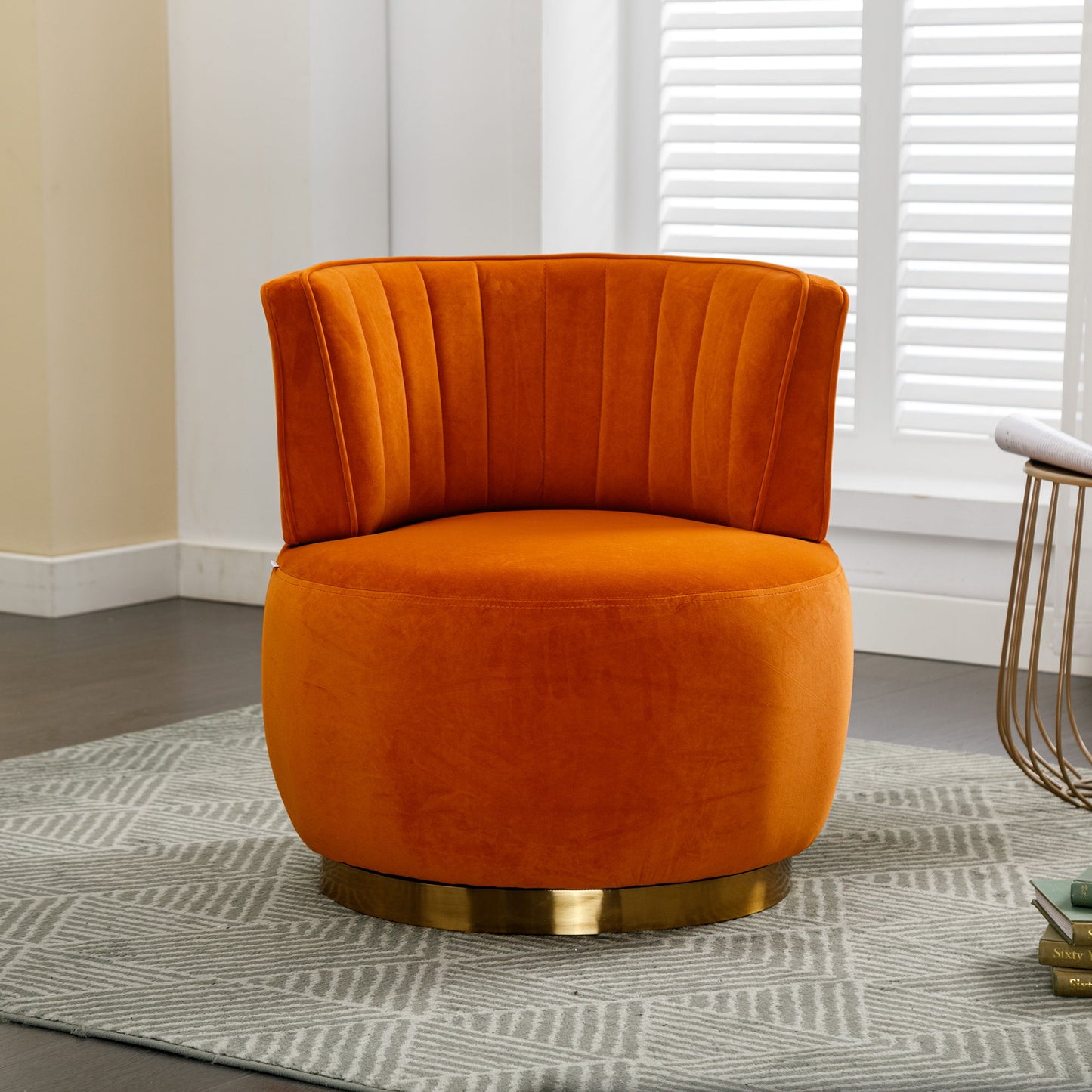 360 Degree Swivel Cuddle Barrel Accent Sofa Chair Home Essentials