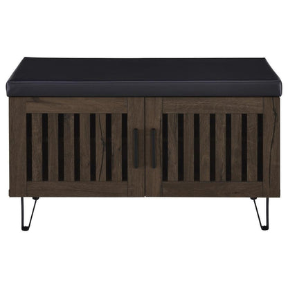Brixton - 2-Door Padded Entryway Shoe Storage Bench Coaster Fine Furniture