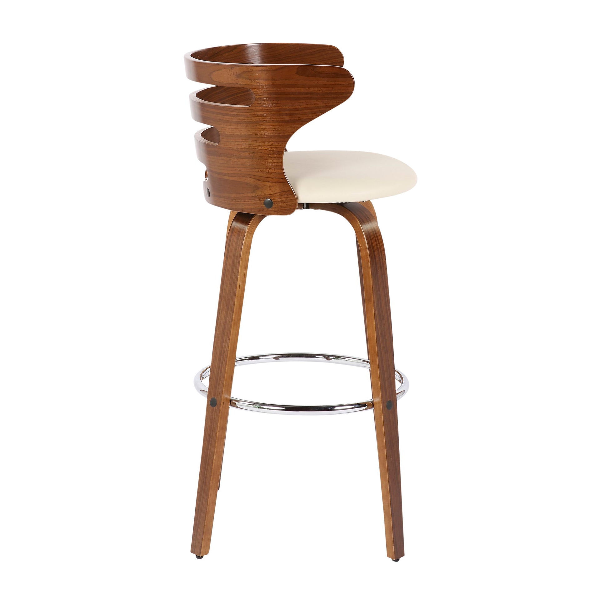 Cosini - Mid Century Modern Fixed Height Barstool With Swivel (Set of 2) Lumi Source