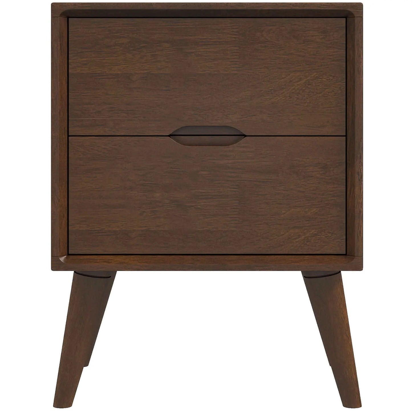 Alexandra - Night Stand With 2 Drawers - Walnut Brown Ashcroft Furniture