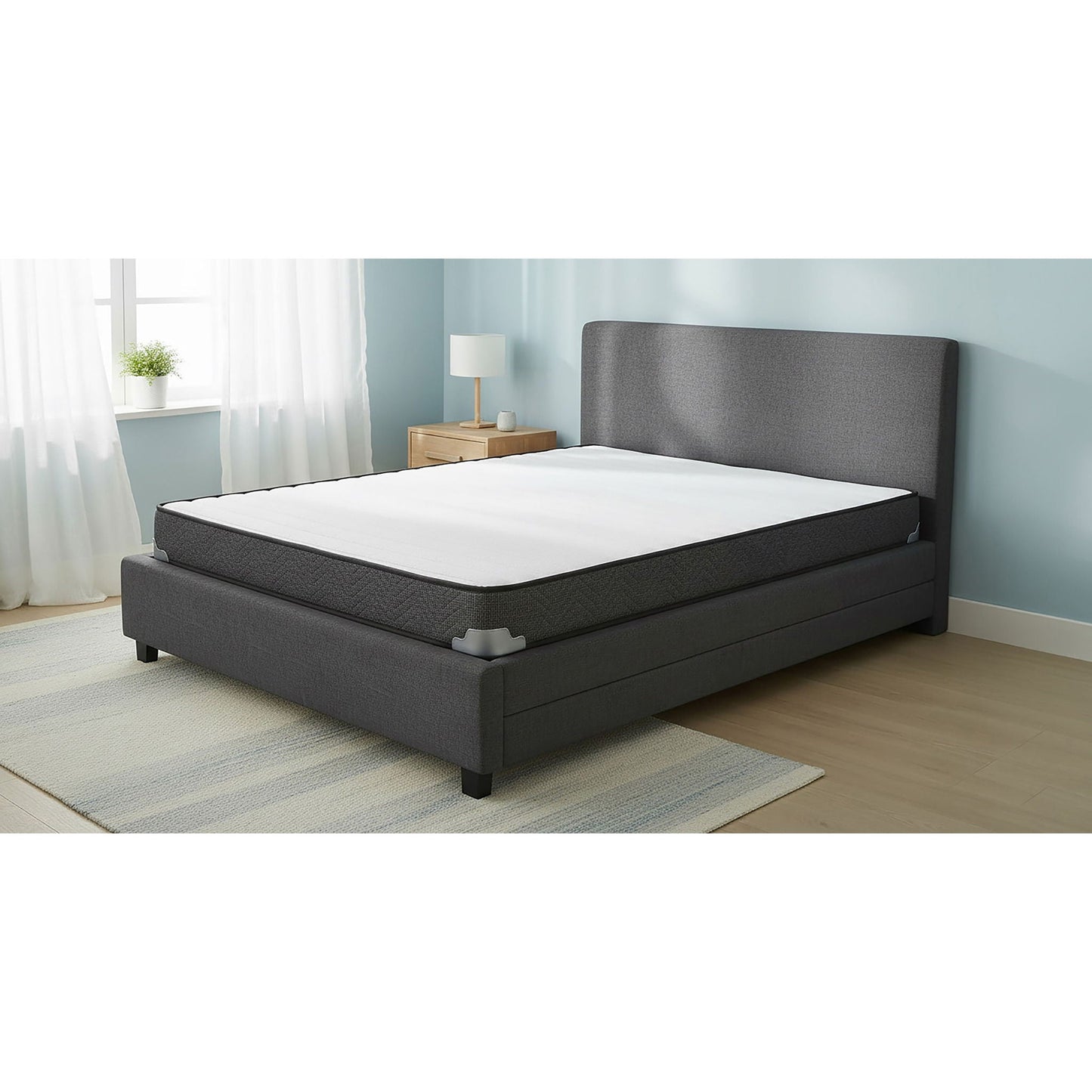 Simon - 7" Bunkie Board Foam Mattress With Orthopedic Support And Breathable Fabric Furniture Max