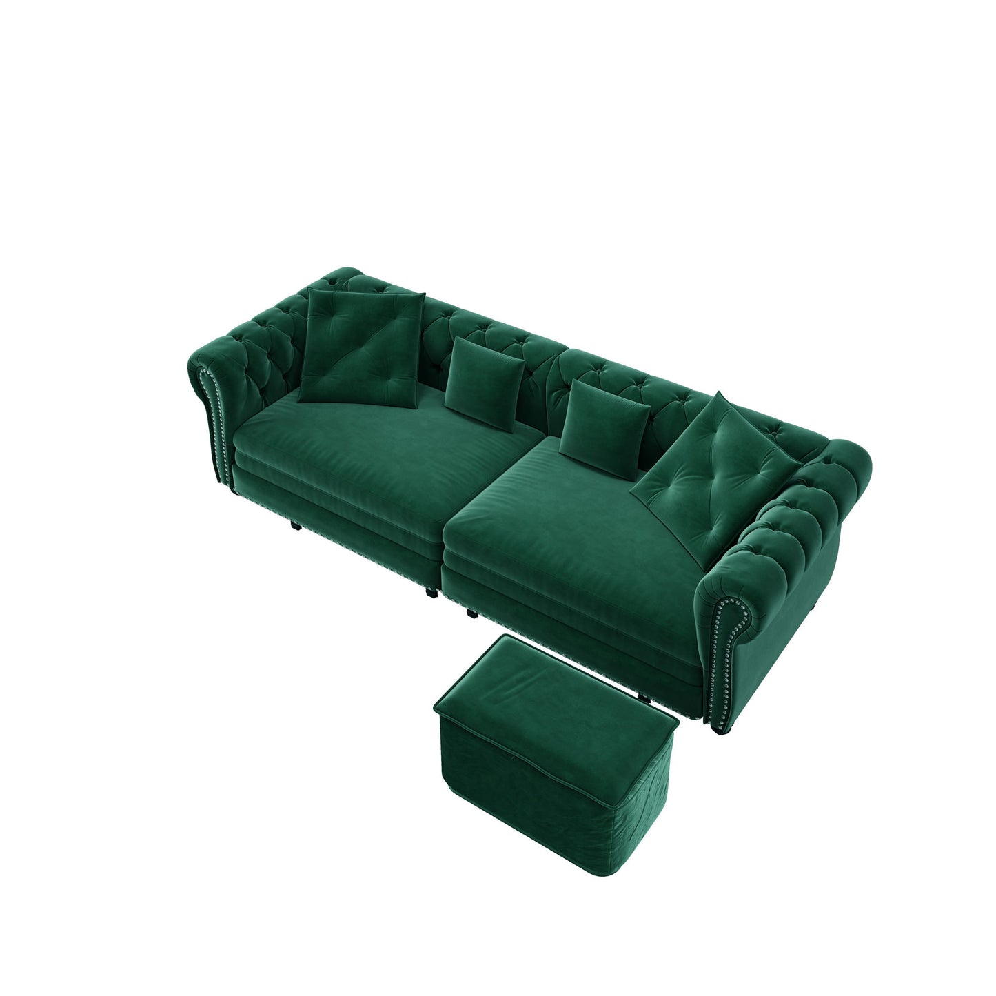 3 In 1 Pull Out Convertible Sleeper Sofa Bed, King Size, Chaise Lounge Home Essentials