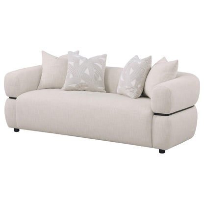 Ramsay - Round Arm Sofa - Beige Furniture Max