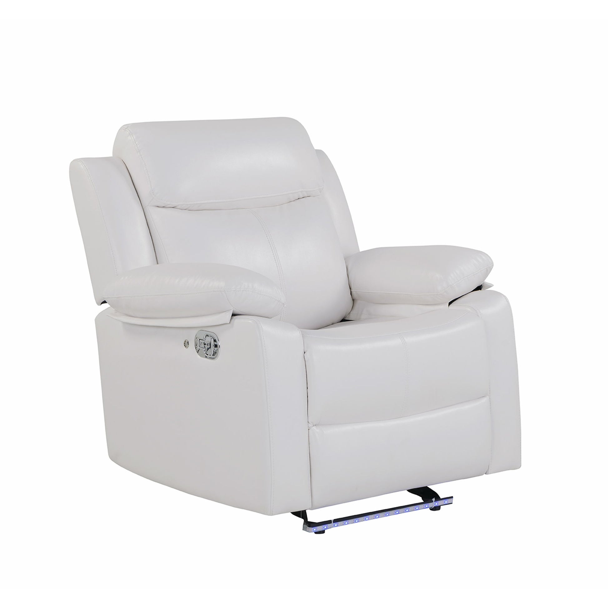 Blanche - Glider Recliner With LED, Pillow Top Arms Global Furniture USA