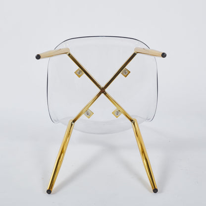Transparent Plastic Seat Dining Chair (Set of 4) Home Essentials