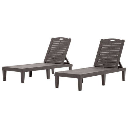 2 Piece Outdoor Chaise Lounges With Adjustable Backrest Hearth and Haven