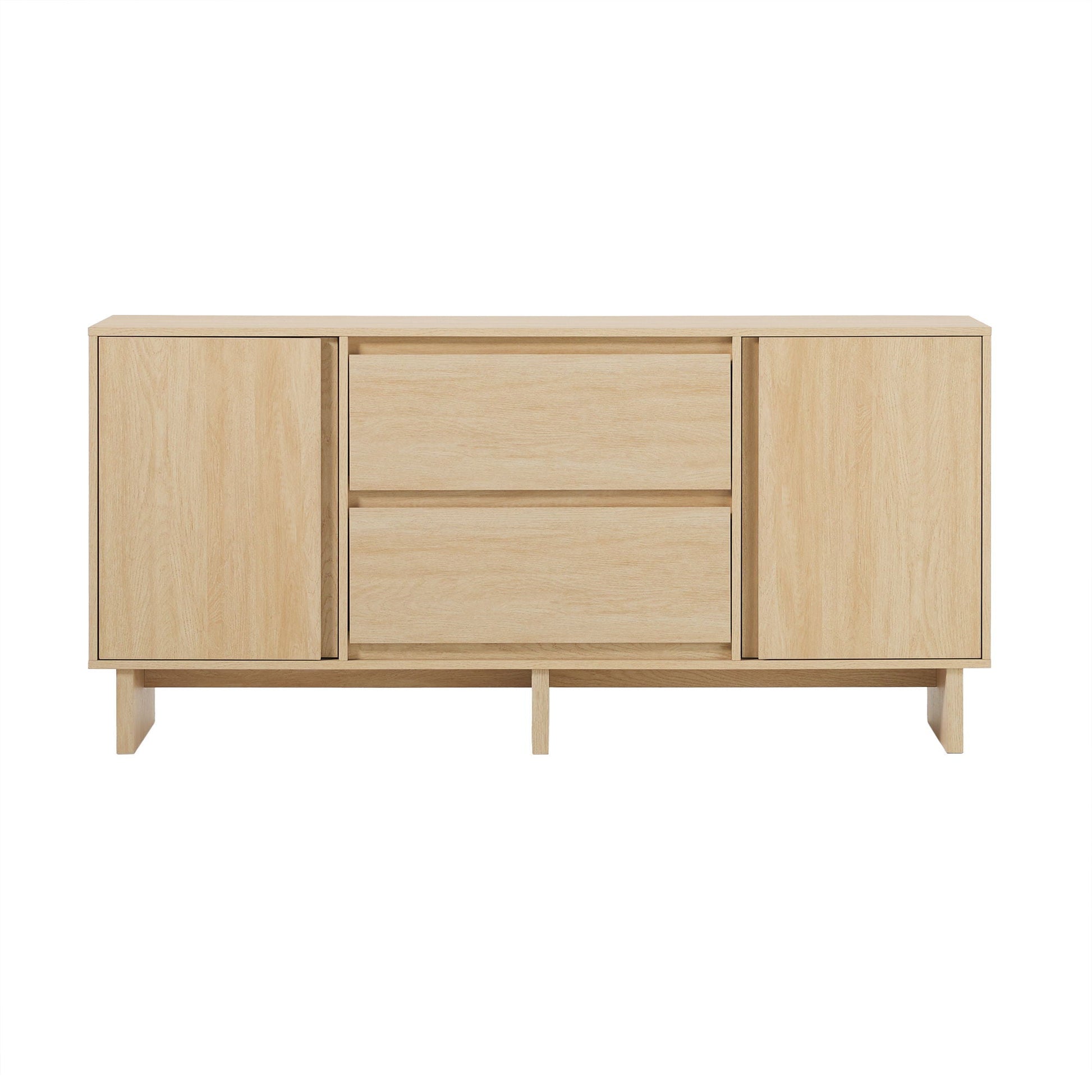 Scandi - Sideboard With Beveled Drawers Walker Edison