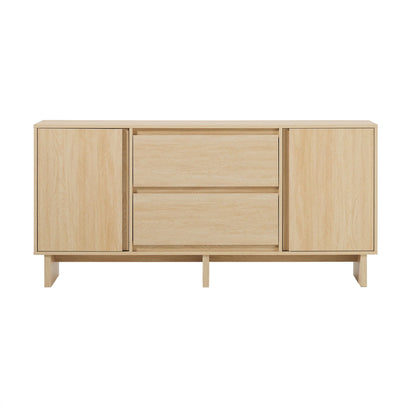 Scandi - Sideboard With Beveled Drawers Walker Edison