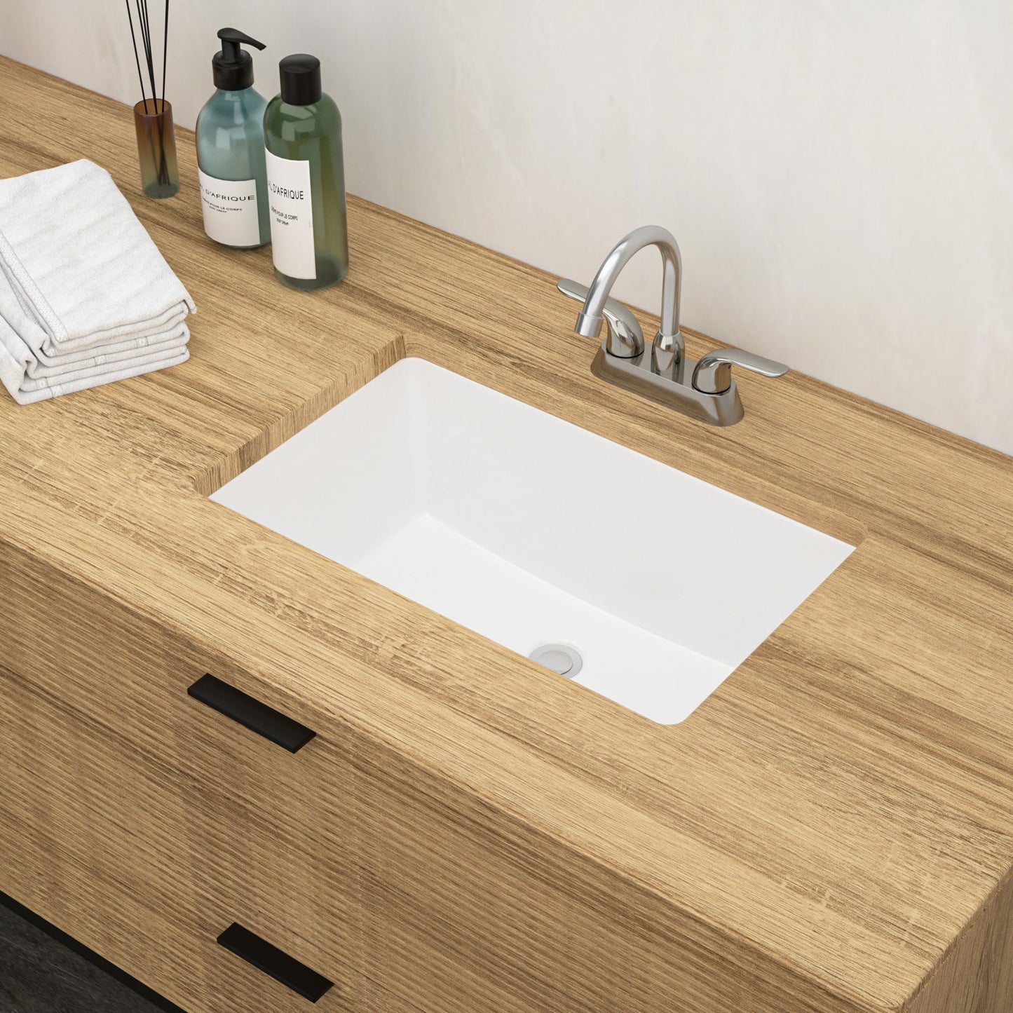 Modern Ceramic Undermount Bathroom Sink With Overflow, High Quality Daily Nest