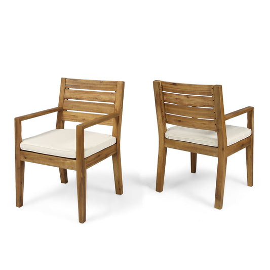 Outdoor Elegant Design Dining Chair (Set of 2) Noble House