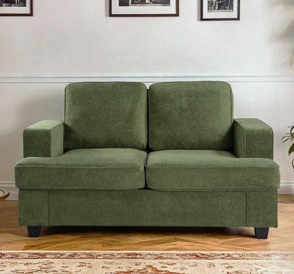 Modern Loveseat, Comfortable 2 Seater Couch With Deep Seating, Loose Back Cushions, Wide Arms US Pride