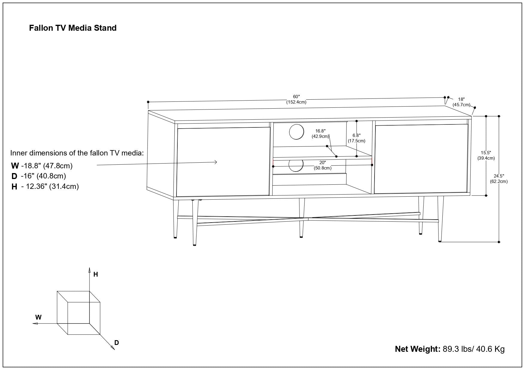 Fallon - TV Media Stand - Natural Simpli-Home