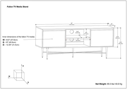 Fallon - TV Media Stand - Natural Simpli-Home