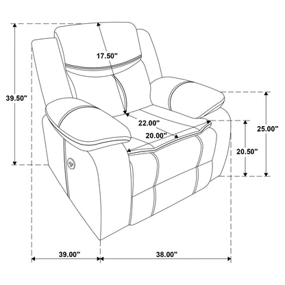 Salerno - Power Recliner Chair With USB Charging Furniture Max