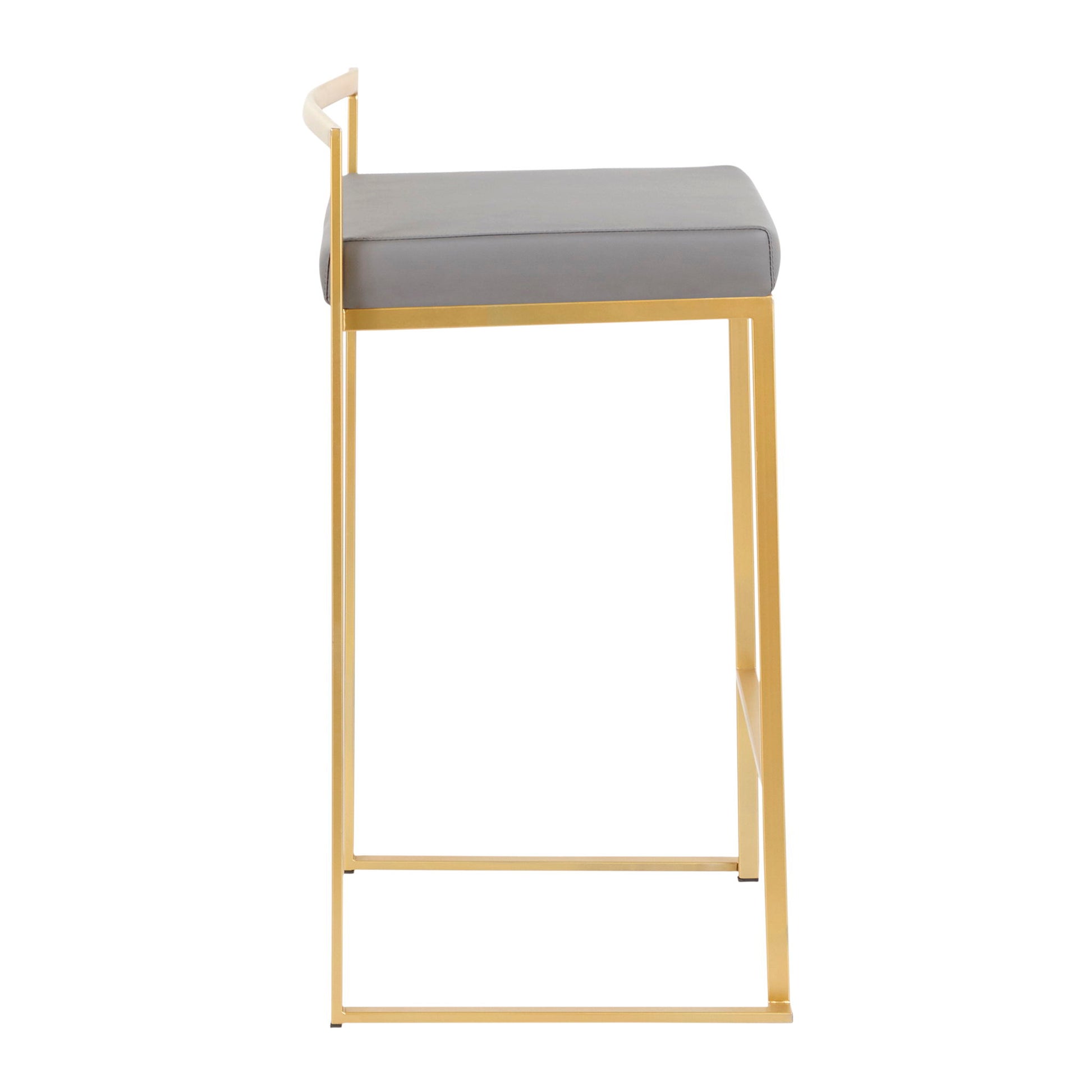 Fuji - Contemporary / Glam Design Counter Stool (Set of 2) Lumi Source