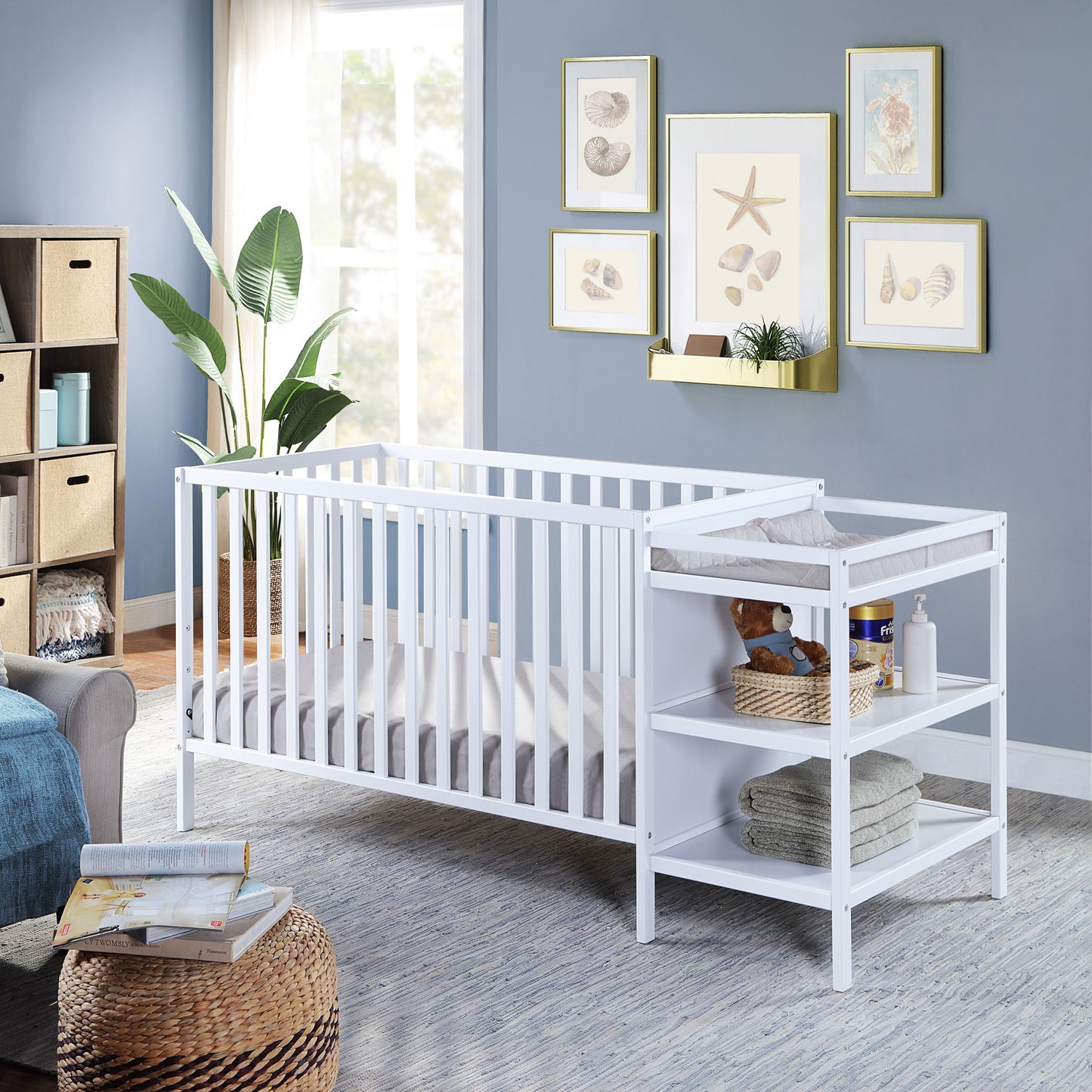 Palmer - 3-in-1 Convertible Crib / Changer Combo Suite Bebe