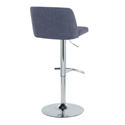 Toriano - Contemporary Adjustable Barstool With Swivel & Rounded T Footrest (Set of 2) Lumi Source