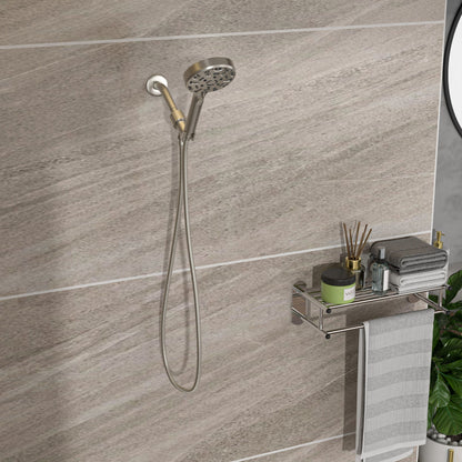 Multi Function Adjustable Hand Shower 8 Function Hand Shower, Plastic Construction - Brushed Nickel Daily Nest