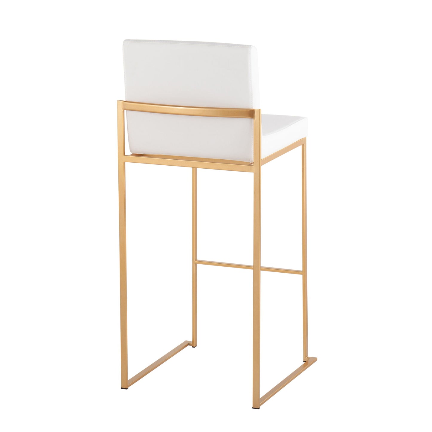 Fuji - Contemporary Design High Back Barstool (Set of 2) Lumi Source