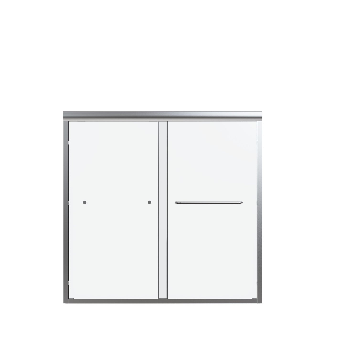Semi-Frameless Double Sliding Shower Door, Bypass Shower Door, 1 / 4" (6Mm) Thick SGCC Tempered Glass Door Daily Nest